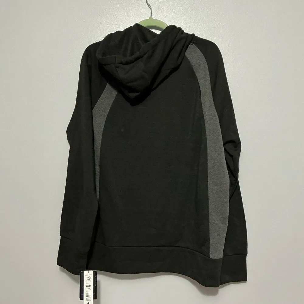 RBX Men’s Full Zip Hoodie In Black Training Active Jacket Size XL NWT